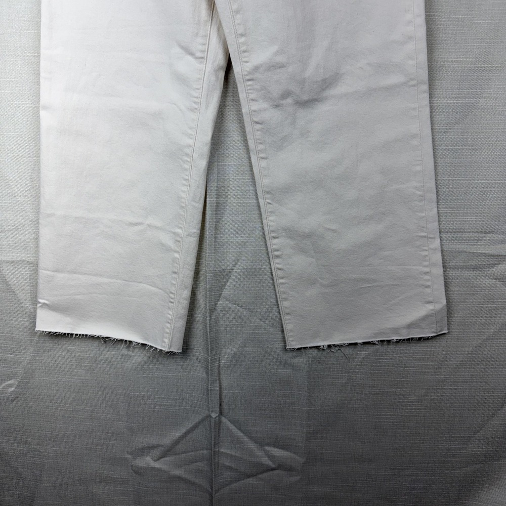 Madewell Perfect Vintage Jeans Womens 26P White High Rise Wide Leg Crop Denim - Picture 2 of 16